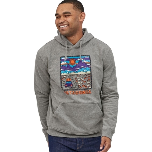 Patagonia Other - Patagonia Summit Road Gray Graphic Sweatshirt Hoodie